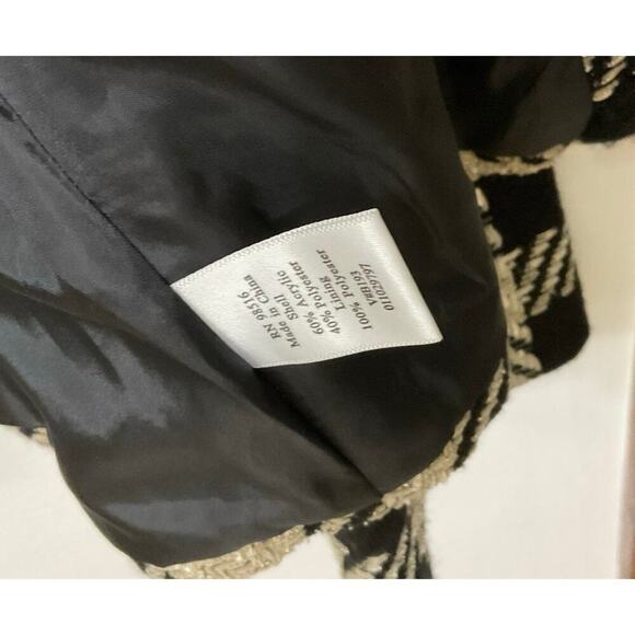 Coldwater Creek Womens Buffalo Check Chenille Jacket Blazer Plaid Sz 4 Small - Picture 7 of 7